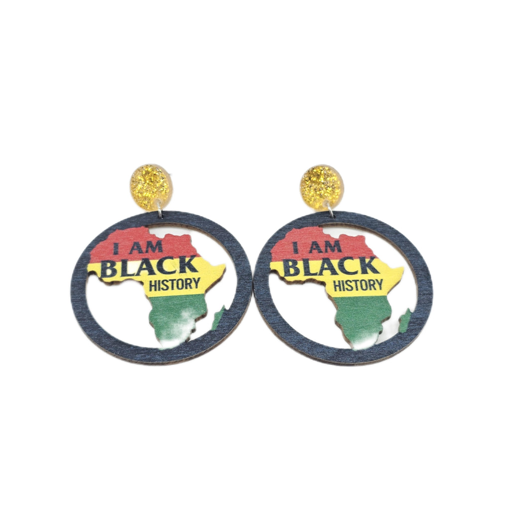 Hypoallergenic Stainless Steel Black History Earrings Australia