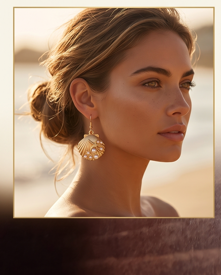 Shell and pearl Earrings