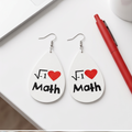 Hypoallergenic Stainless Steel love math earrings Australia