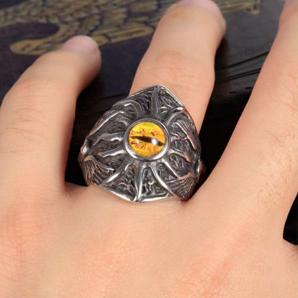 Dragon Eye Adjustable Ring – Stainless Steel Statement Ring