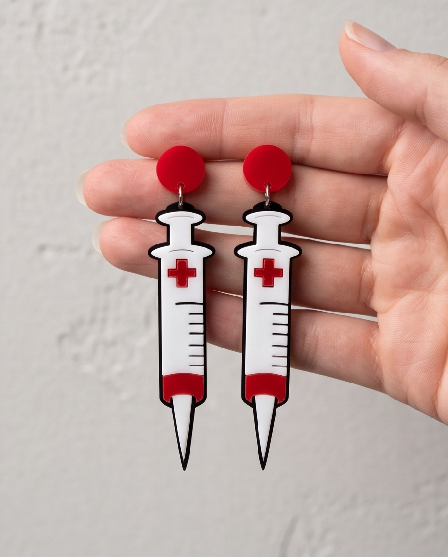 Hypoallergenic stainless steel Big Needle Earrings Australia