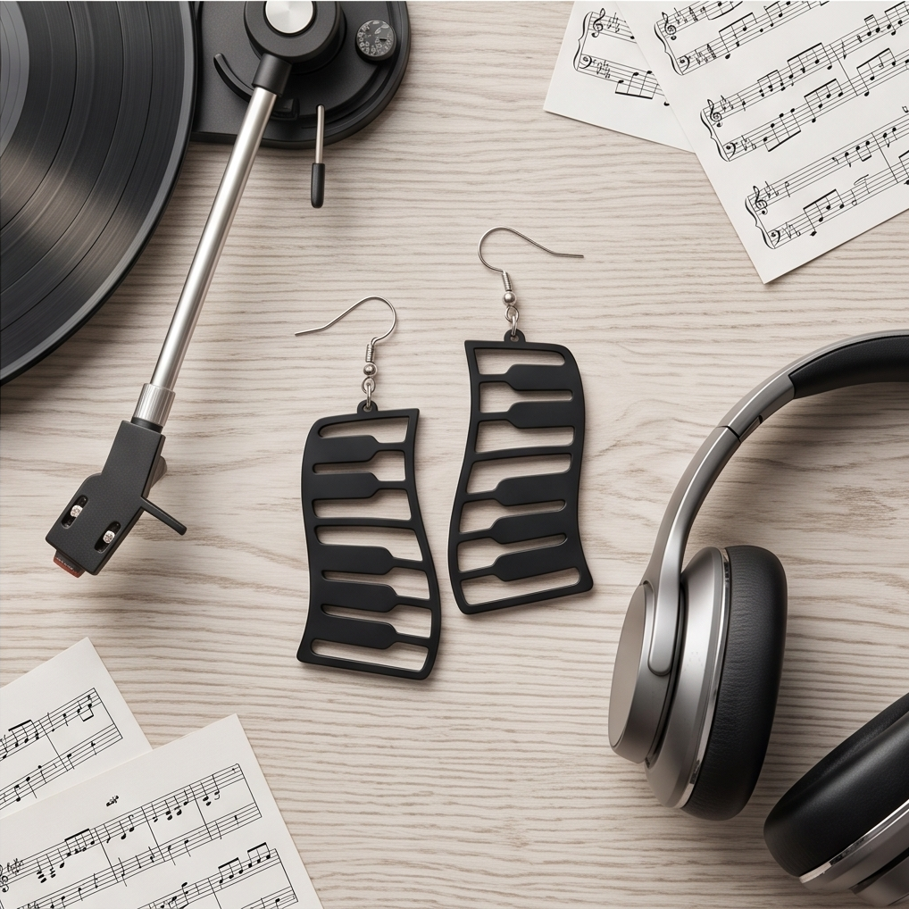 Hypoallergenic Stainless Steel Piano Keyboard Earrings Australia