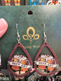 Stainless Steel Wooden Beer day Earrings Australia