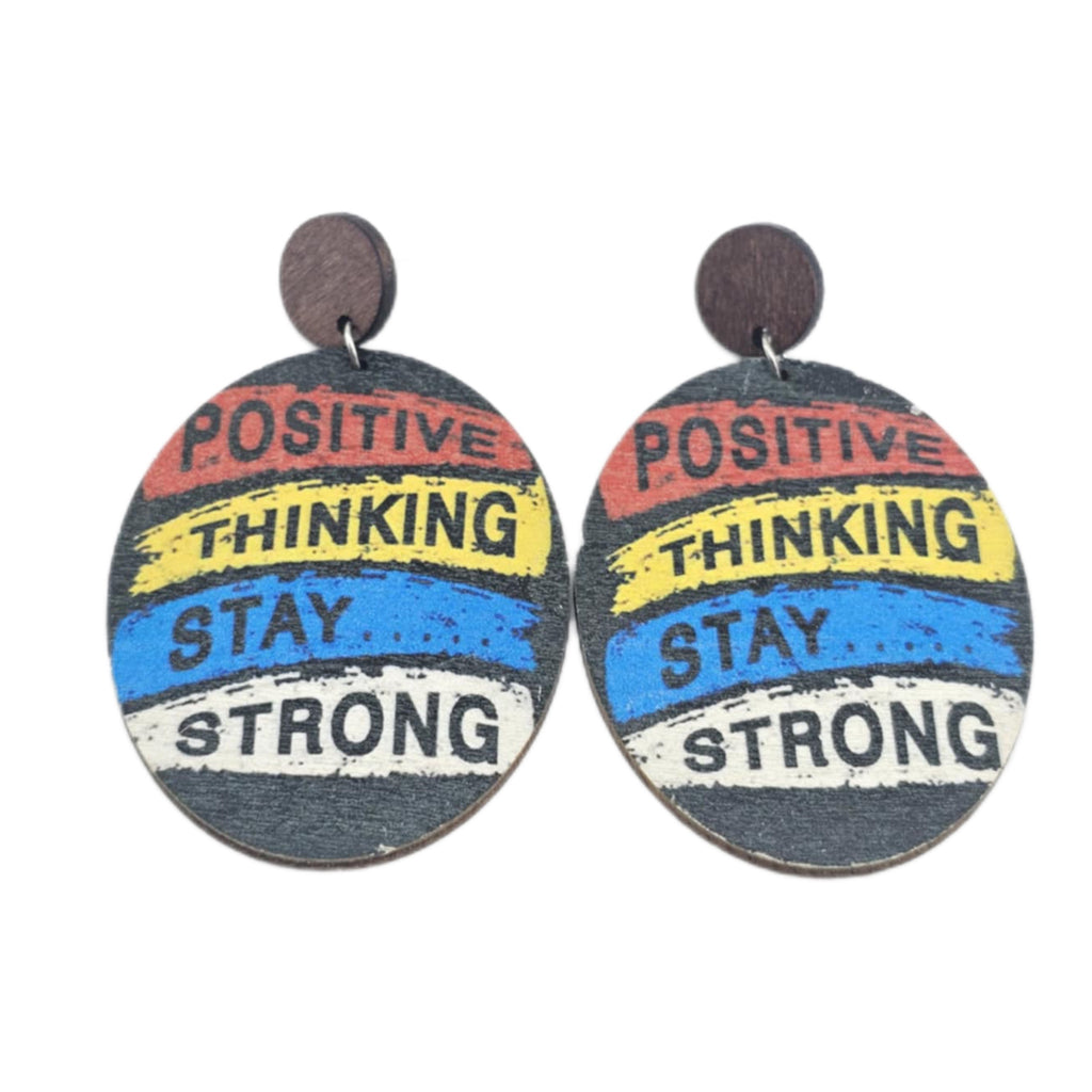 Hypoallergenic Stainless Steel Positive thinking Earrings