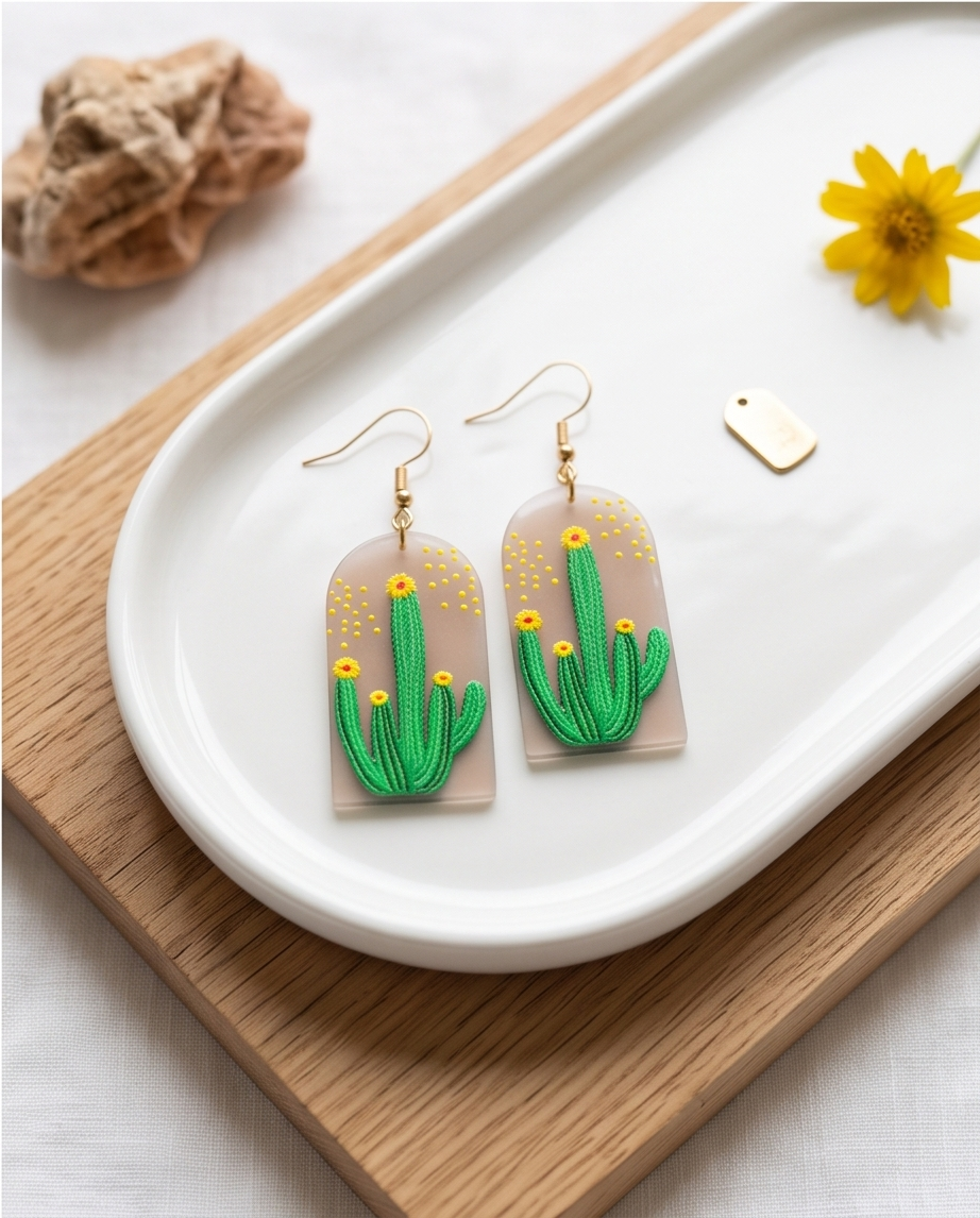 Cactus Arch Earrings