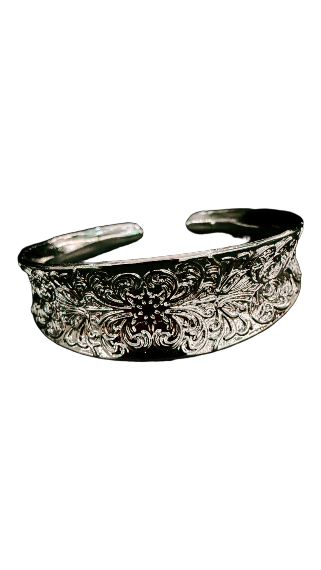 Stainless Steel Floral Bangle