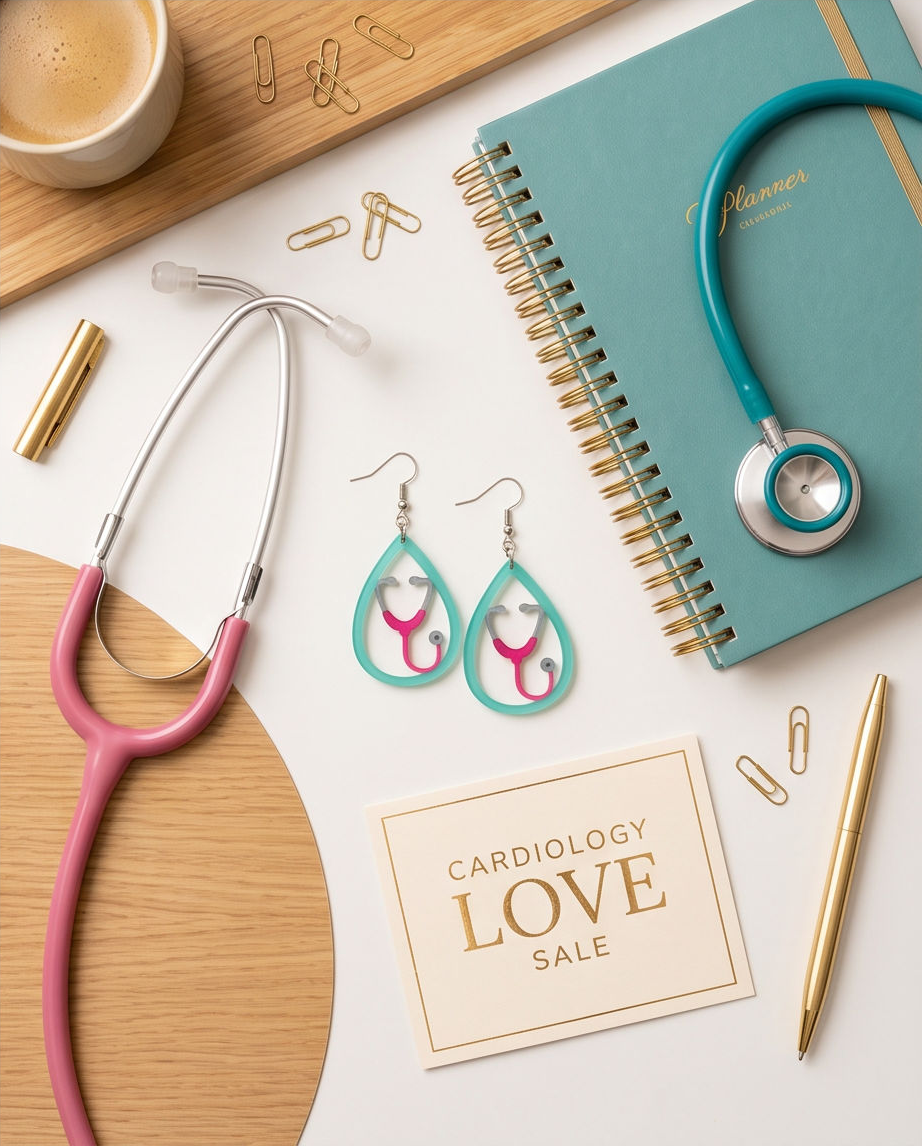 Hypoallergenic Sterling Silver Stethoscope Earrings Australia