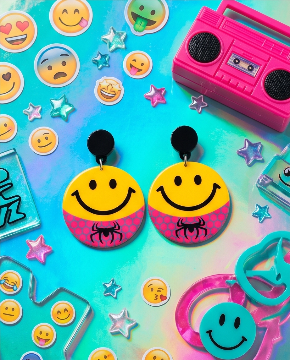 Hypoallergenic Stainless Steel Emojis Earrings Australia