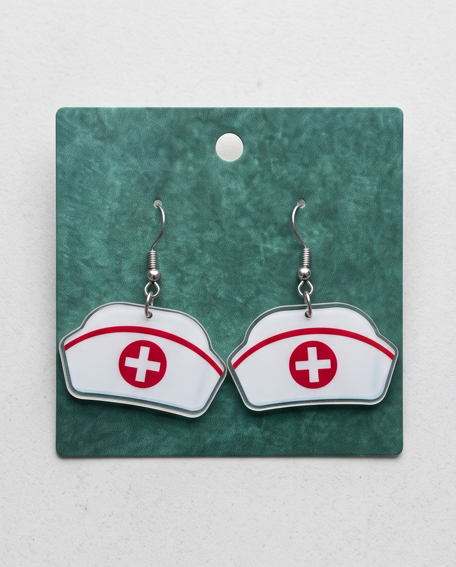 Hypoallergenic Stainless Steel Nurse hat Earrings Australia