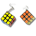 Stainless Steel Rubix Cube Earrings Australia