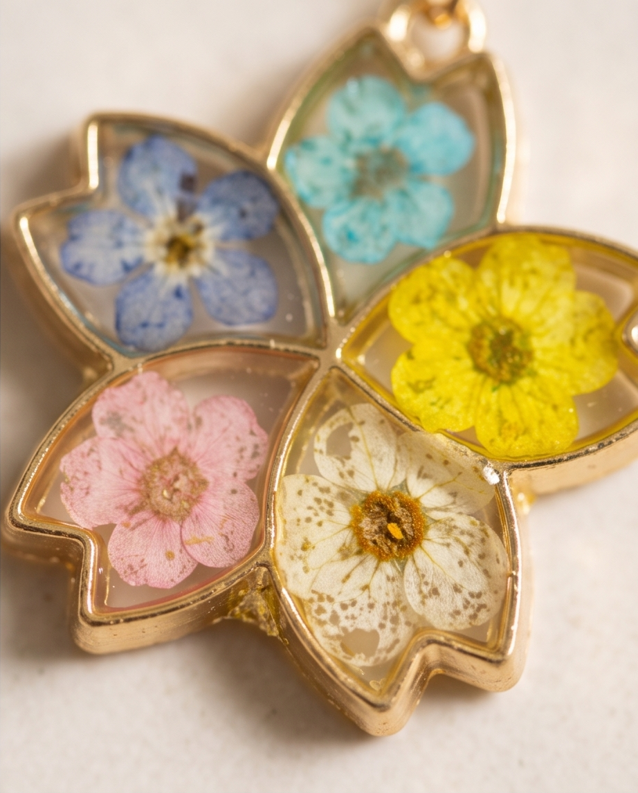 Blossom flower resin Earrings