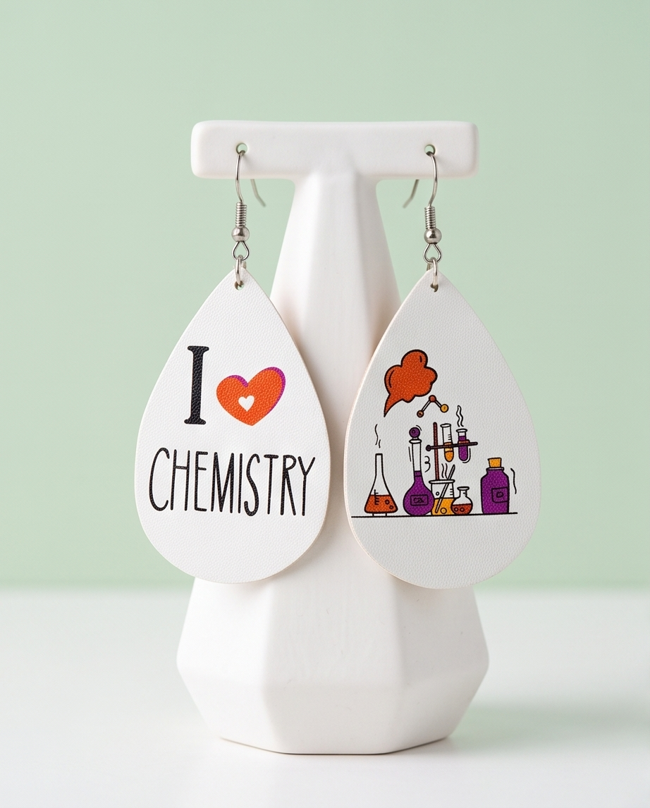 Hypoallergenic Stainless Steel I love Chemistry Earrings Australia