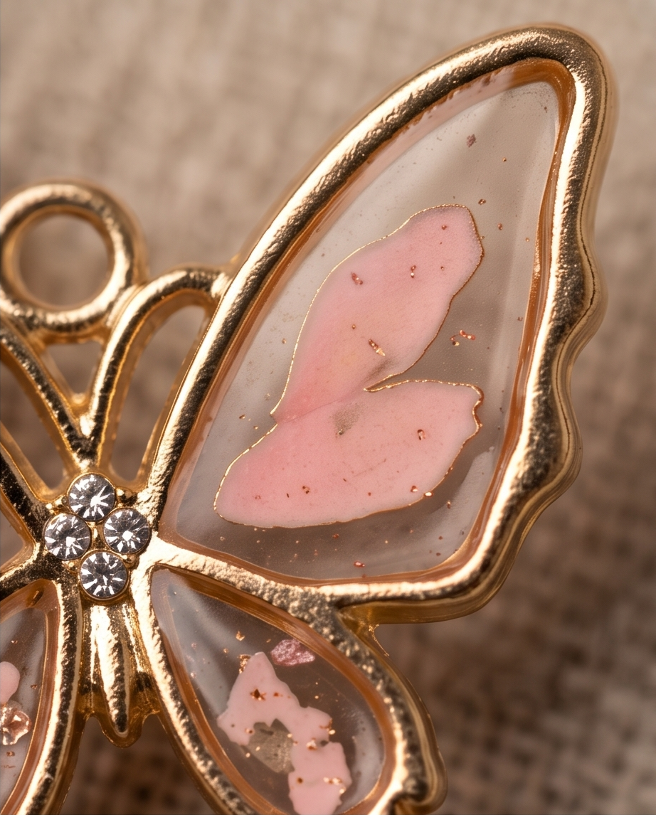 Butterfly flower resin Earrings