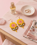 Yellow Flower Earrings