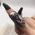 Long Skull Adjustable Ring – Stainless Steel Statement Ring