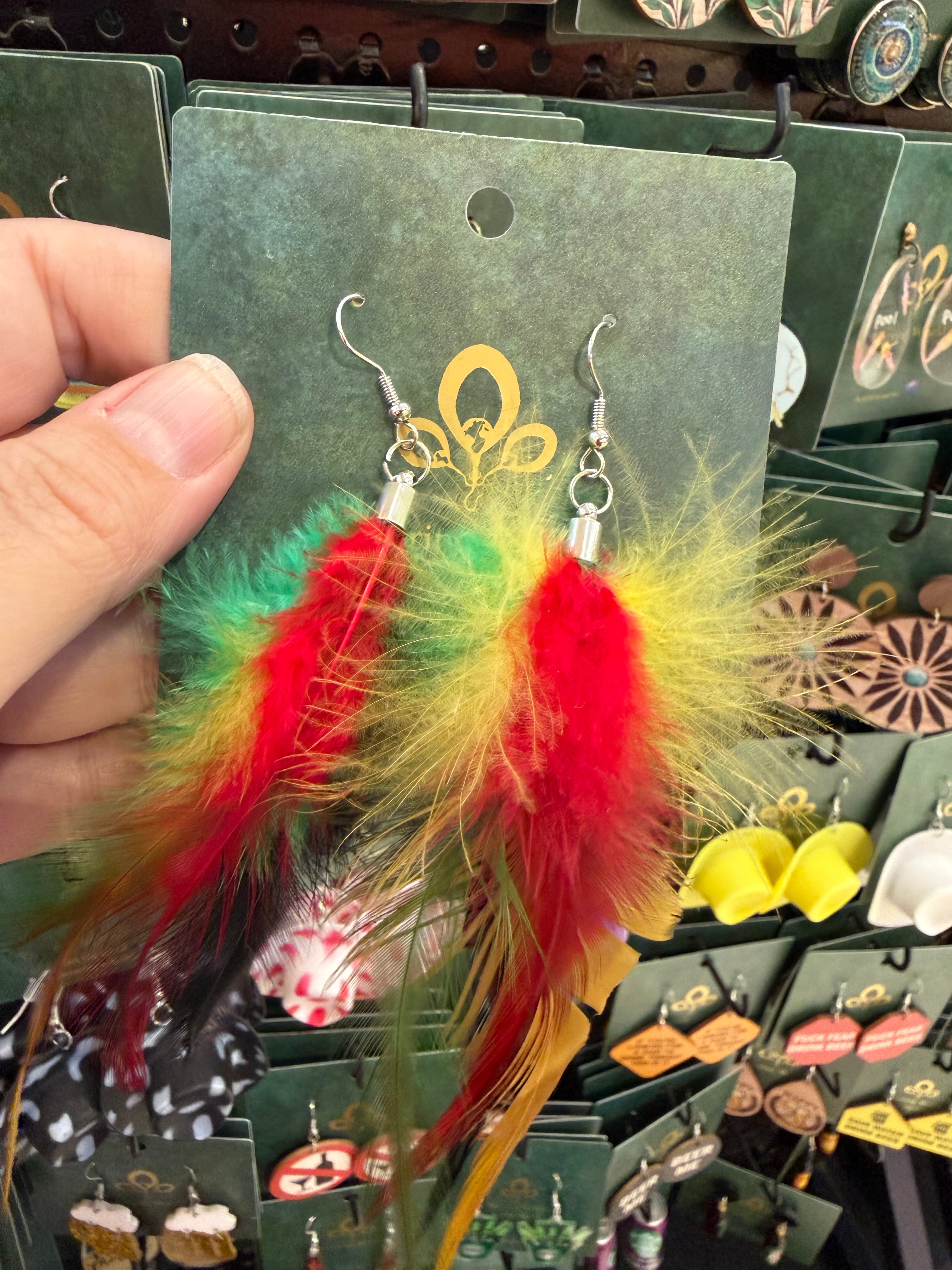 Stainless Steel Feather Earrings Australia
