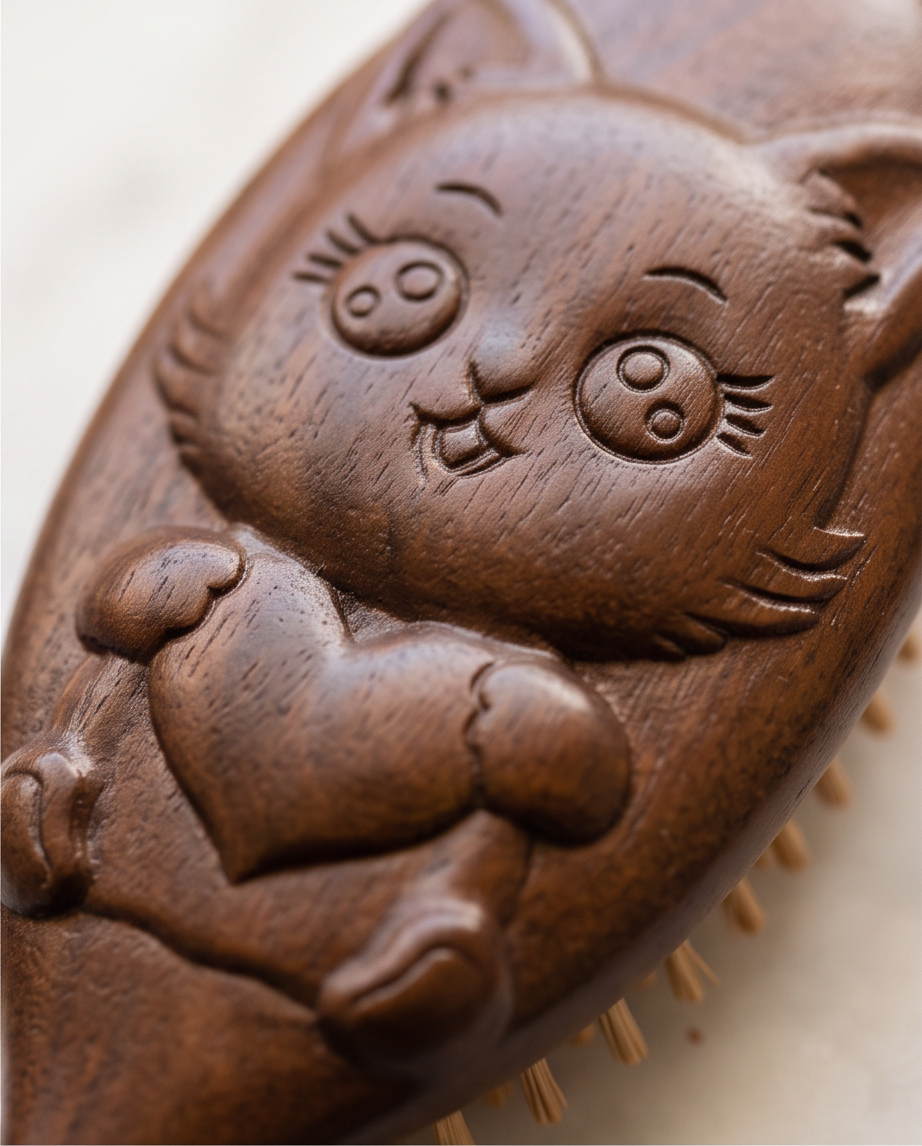 Sandalwood Kitty Brush