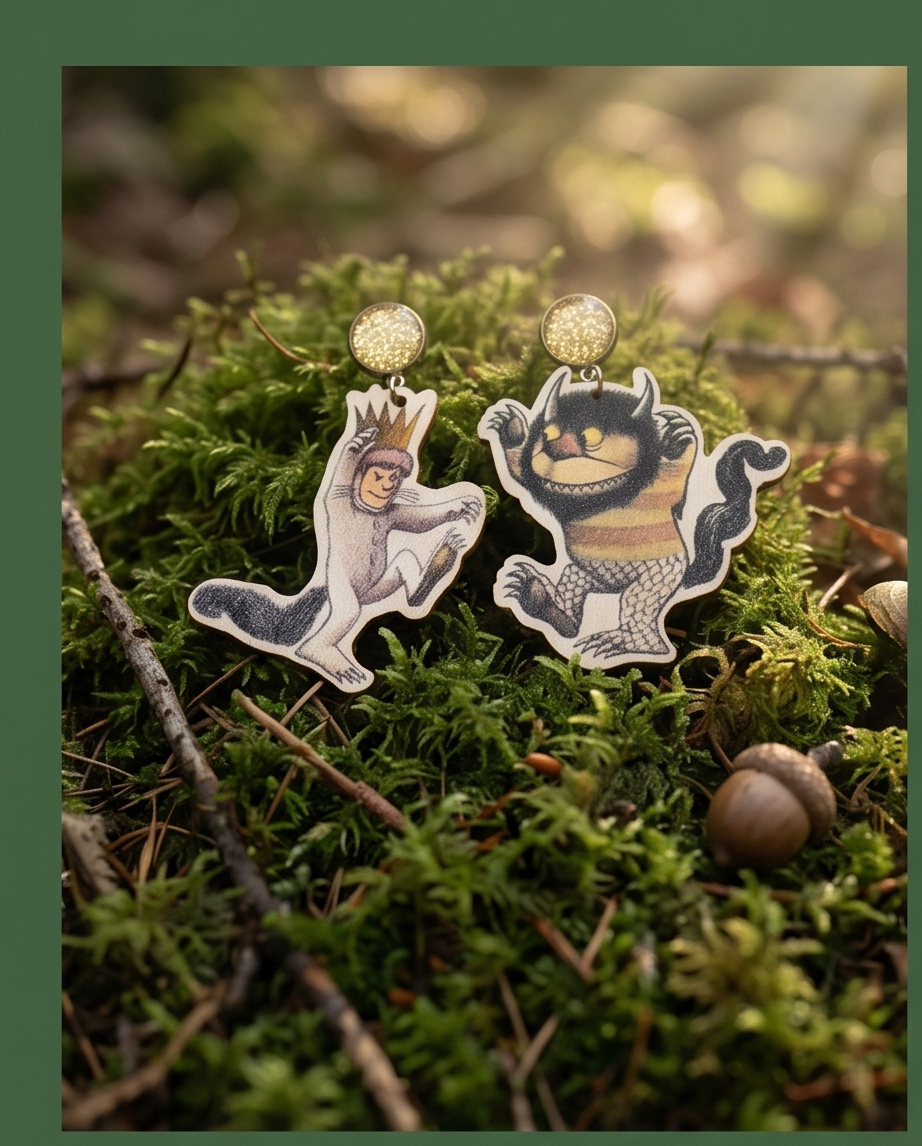 Hypoallergenic Stainless Steel Where the wild things are Earrings Australia