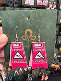 Stainless Steel Caution you might fall in love Sign Earrings Australia