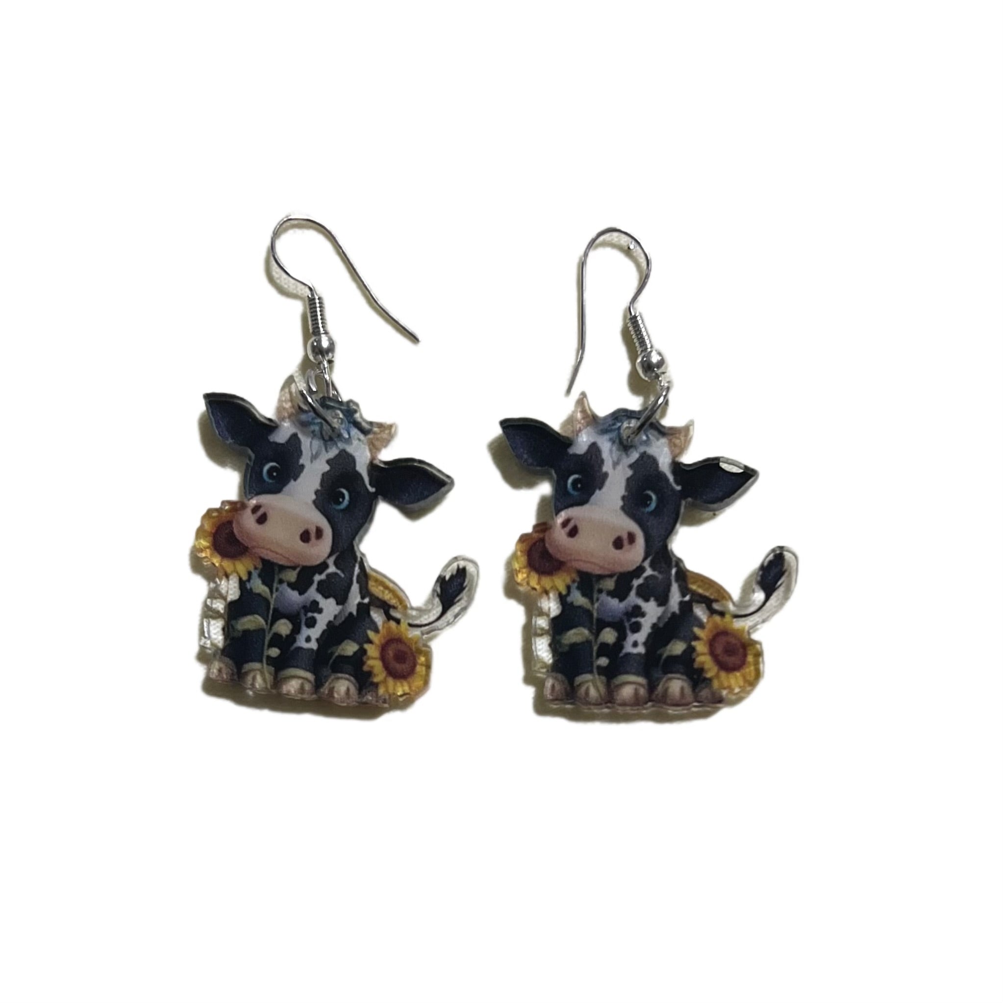 Cows with sunflowers