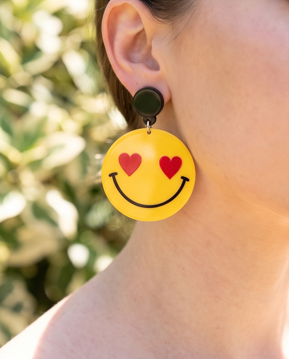 Hypoallergenic Stainless Steel Emojis Earrings Australia