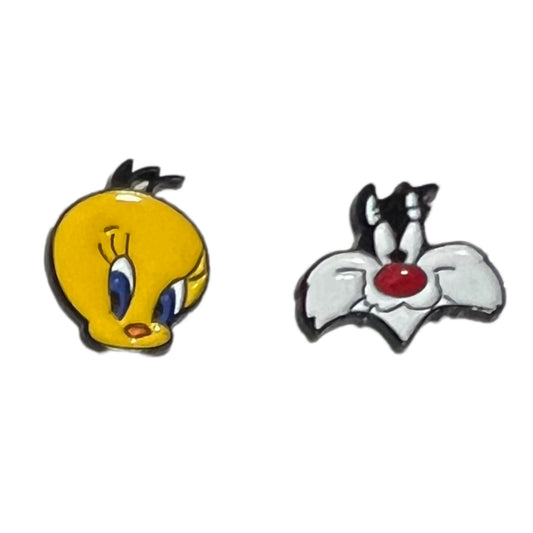 Sylvester and Tweety Studs