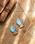 Hypoallergenic Stainless Steel World Globe Earrings Australia