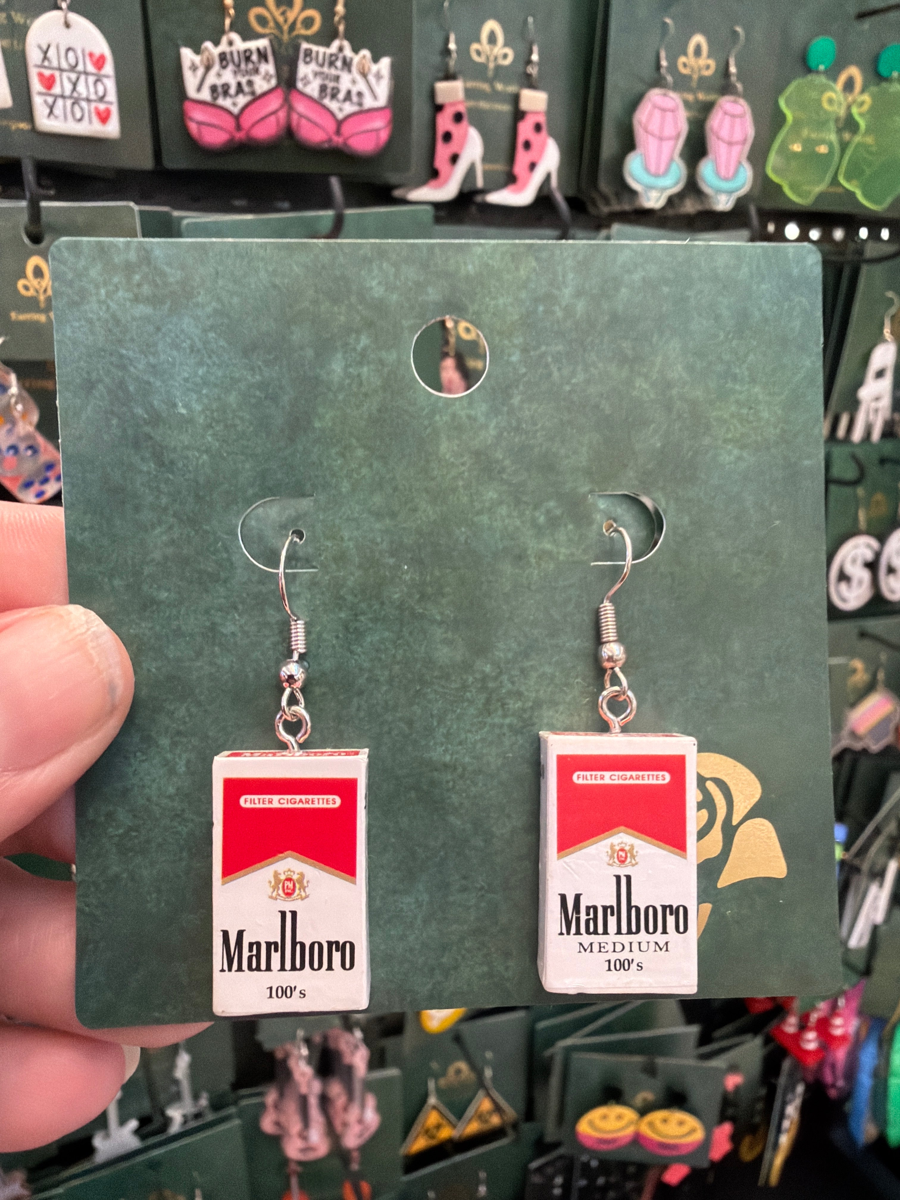 Stainless Steel Marlboro Smoke Earrings Australia