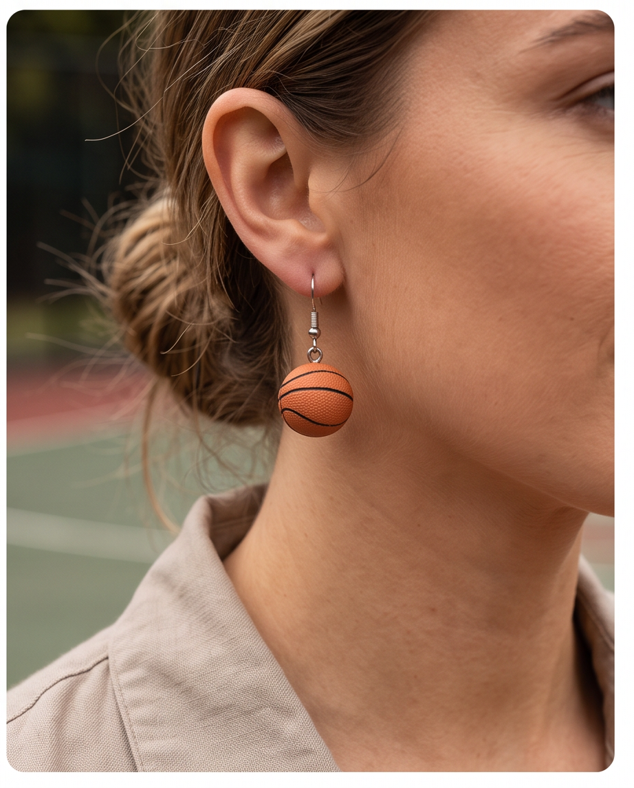 Hypoallergenic Stainless Steel Basketball Earrings Australia