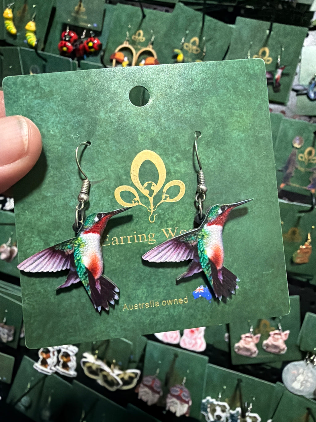 Stainless Steel Hummingbird Earrings Australia
