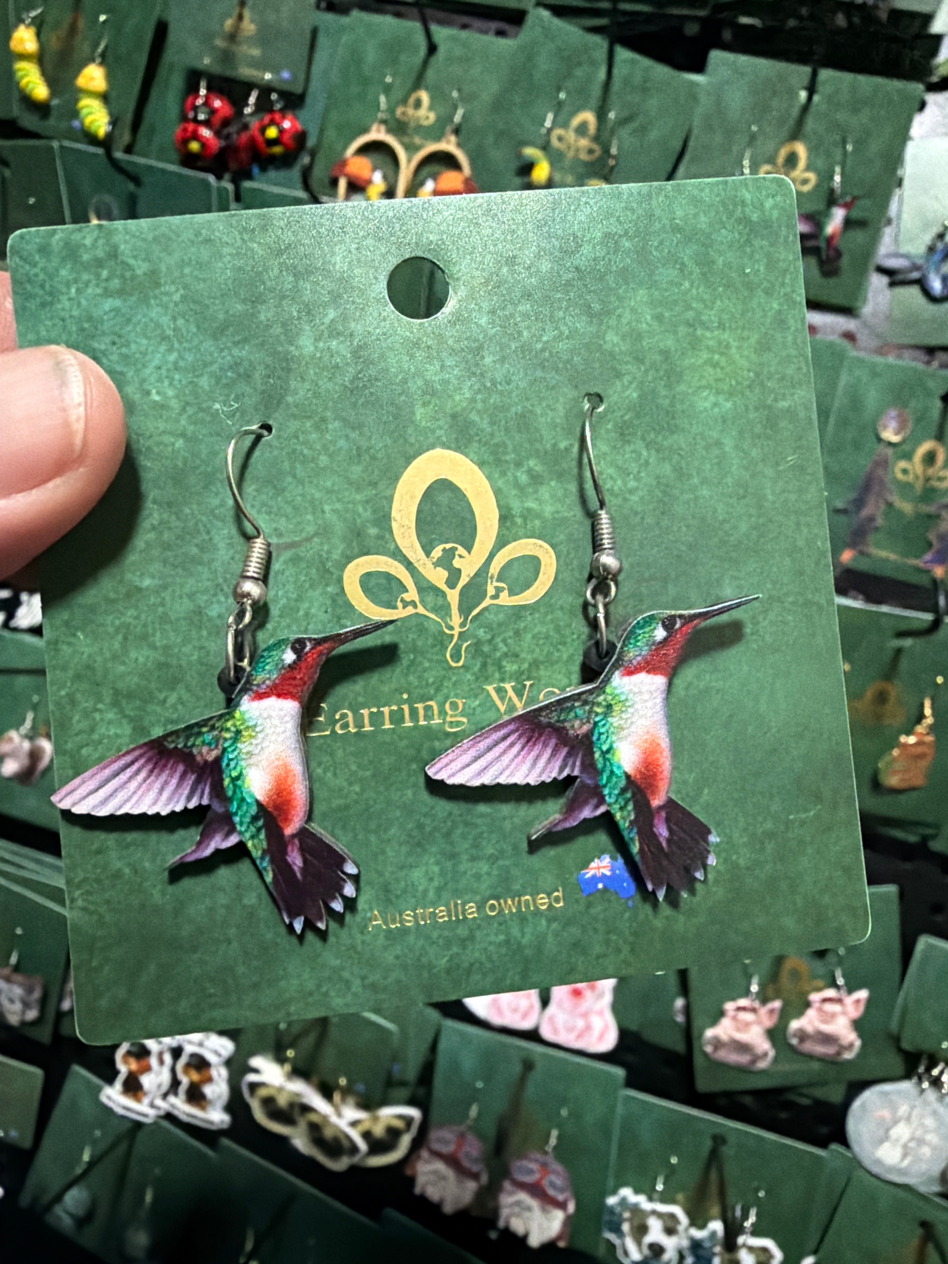 Stainless Steel Hummingbird Earrings Australia