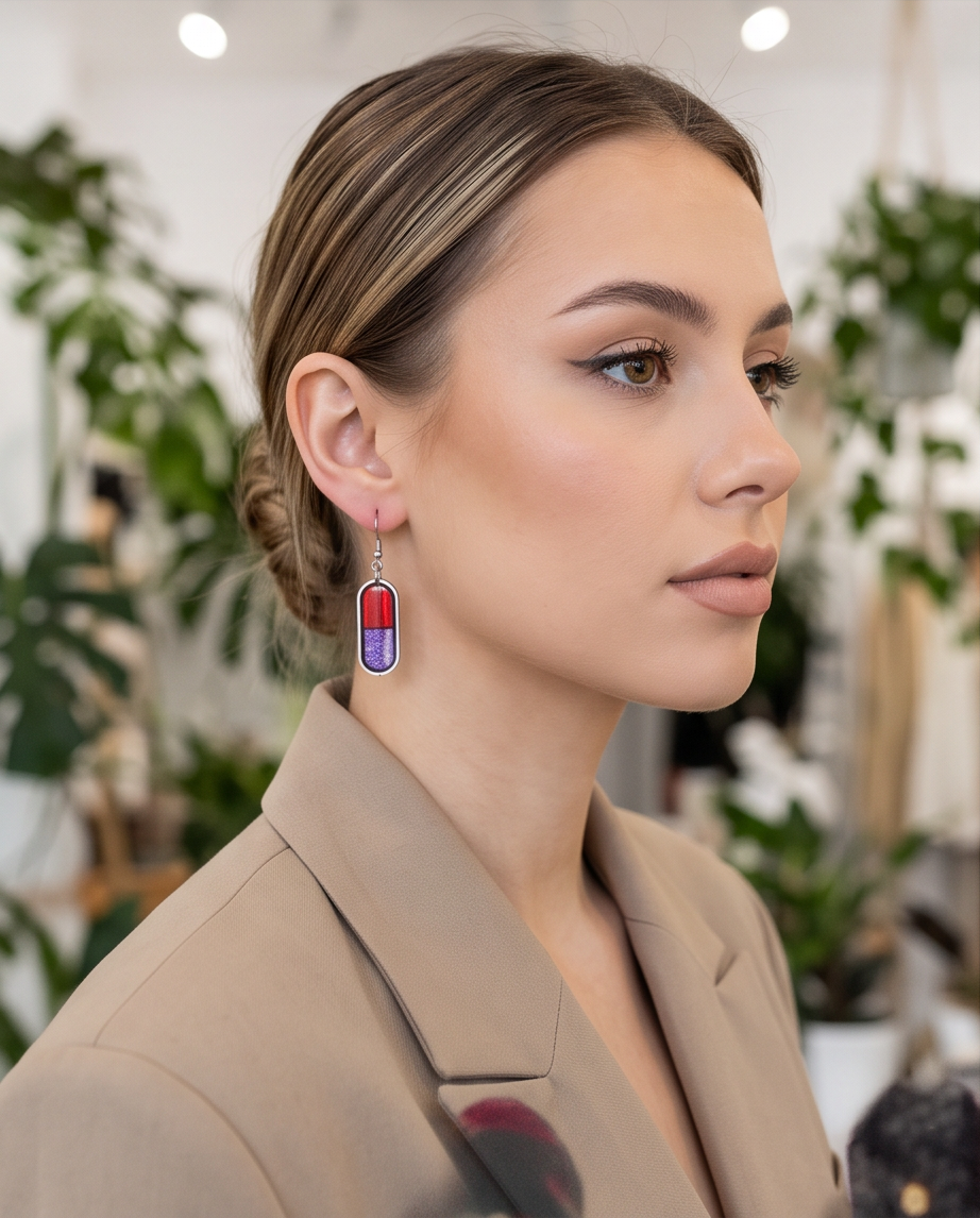 Hypoallergenic Stainless Steel Pill Earrings Australia