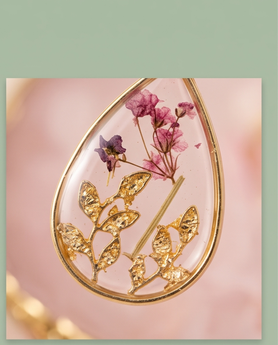 Drop flower resin Earrings