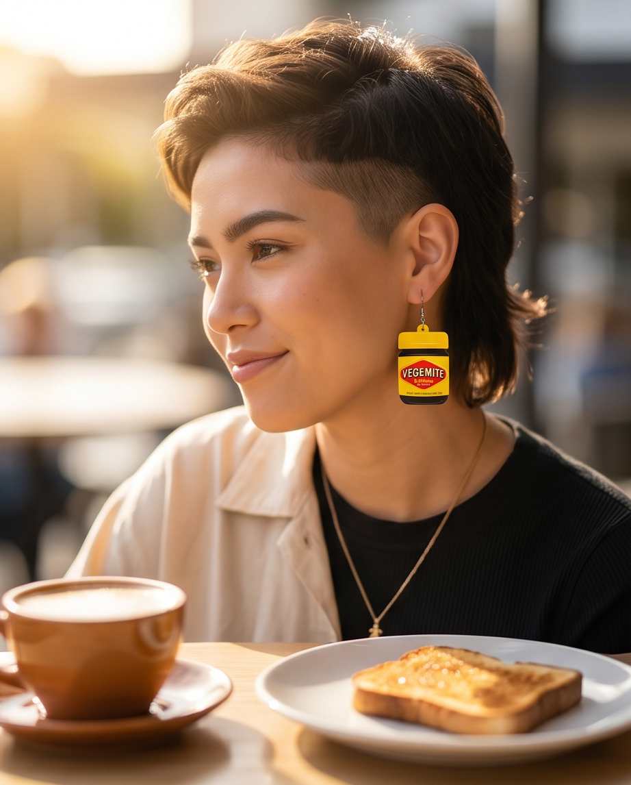 Hypoallergenic Stainless Steel Vegemite Earrings Australia