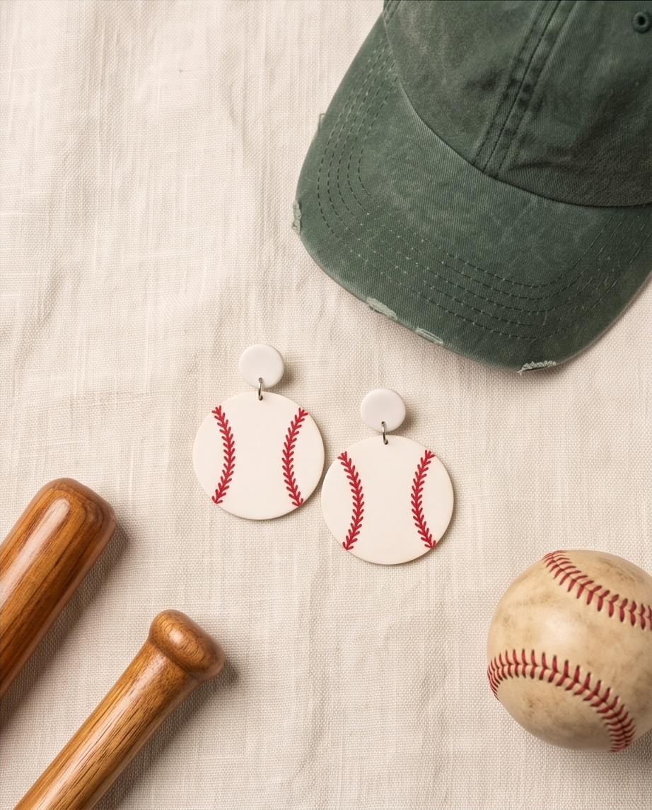 Hypoallergenic Stainless Steel Baseball Earrings Australia