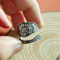 Sunflower Wrap Adjustable Ring | Floral Jewelry Australia