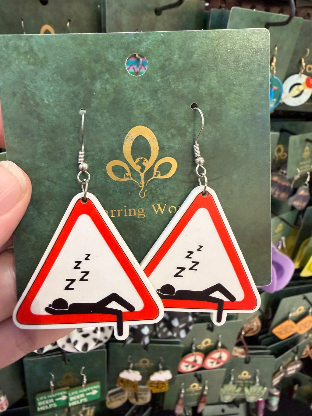 Sleeping Sign Earrings Australia
