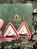 Stainless Steel Sleeping Sign Earrings Australia