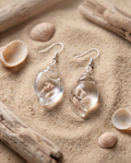 Clear sea shell Earrings