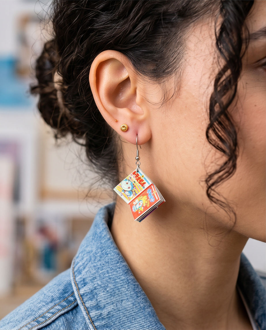 Hypoallergenic Stainless Steel Comic Book Earrings Australia