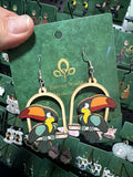 Stainless Steel Toucans in swing Earrings Australia