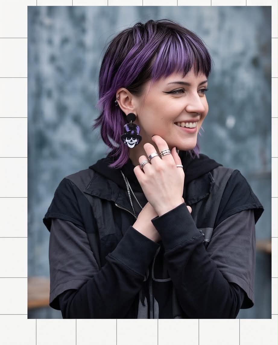 Skeleton Top Hat Earrings