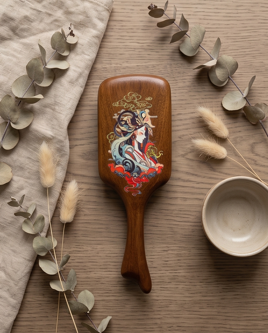 Sandalwood Chinese Portrait Brush Large