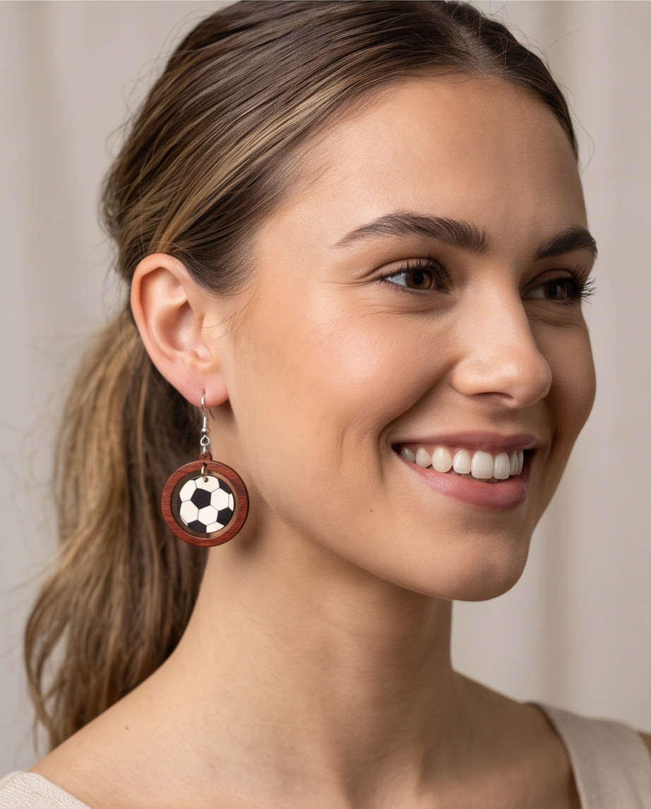 Hypoallergenic Stainless Steel Soccer Earrings Australia