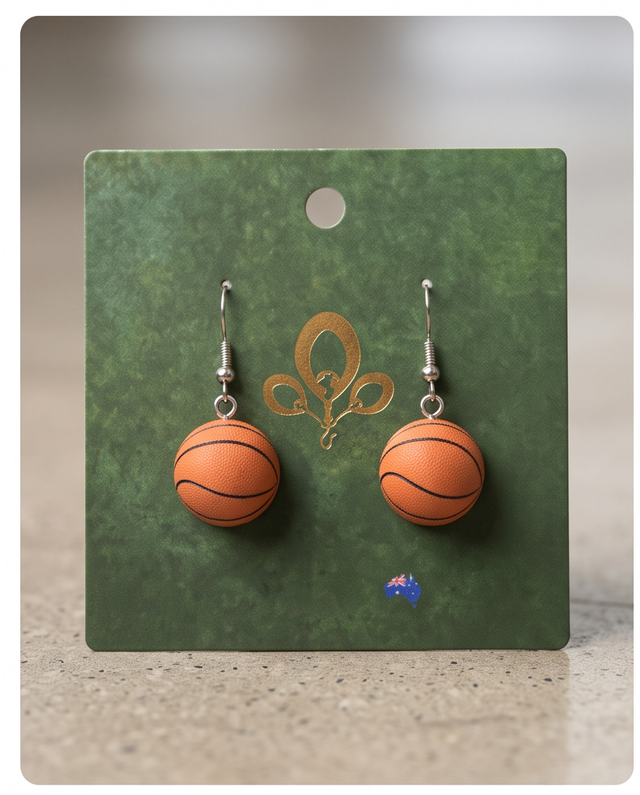 Hypoallergenic Stainless Steel Basketball Earrings Australia