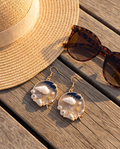 Blue sea shell Earrings