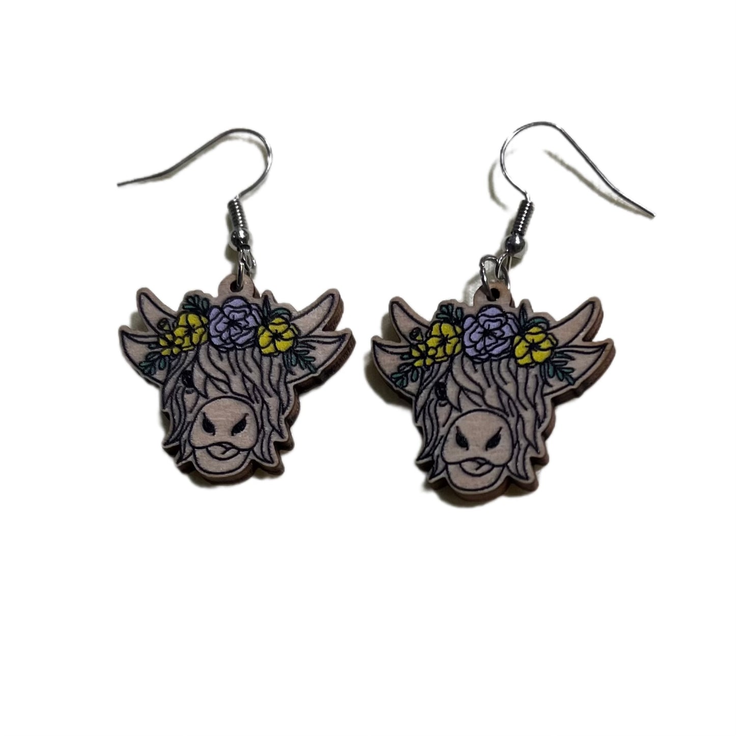 Wooden highland cows