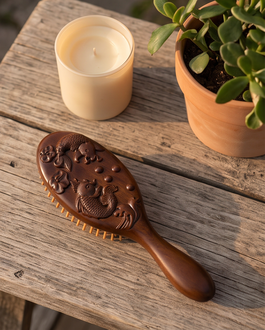 Sandalwood Fish Brush