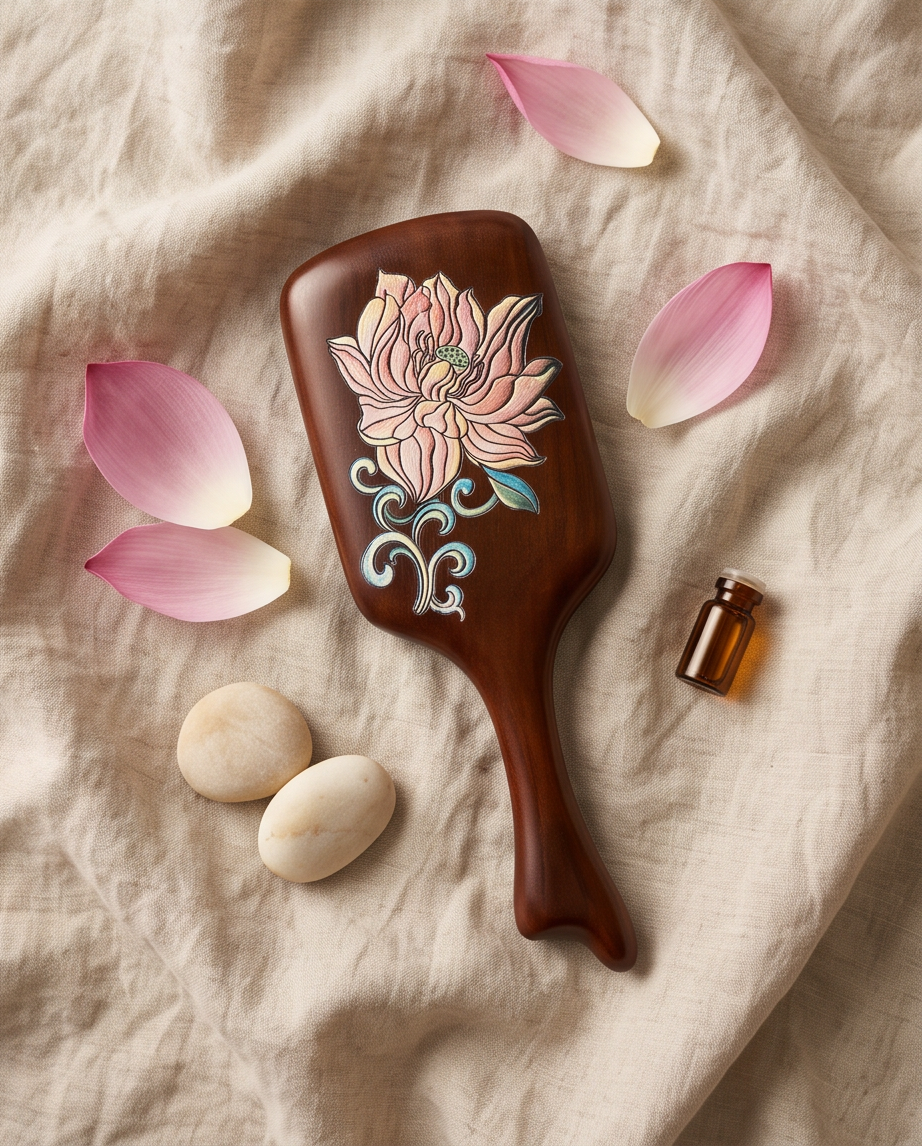 Sandalwood Pink Flower Brush Large