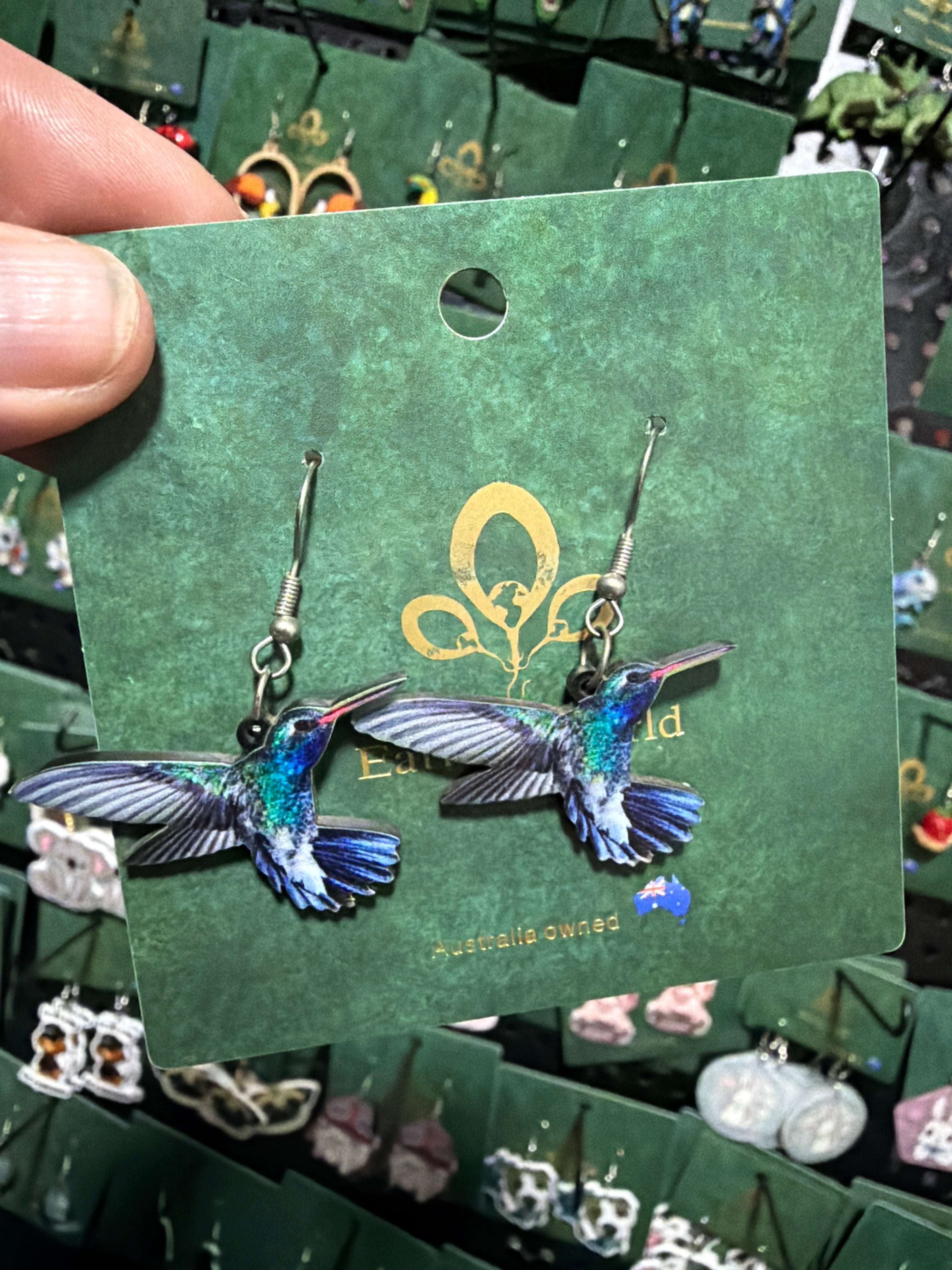 Stainless Steel Hummingbird Earrings Australia
